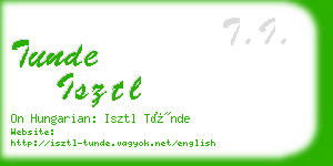 tunde isztl business card